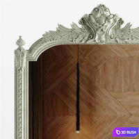 Baroque floor carved mirror 3D Model Vray