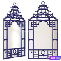 Chairish / Blue Pagoda Wall Mirror 3D Model Corona