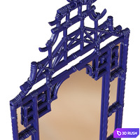 Chairish / Blue Pagoda Wall Mirror 3D Model Corona