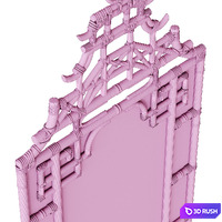 Chairish / Blue Pagoda Wall Mirror 3D Model Corona