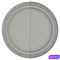 Round mirror in a frame 3D Model Corona
