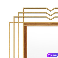 Downer Accent Mirror W000401910 3D Model Vray