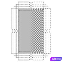 Downer Accent Mirror W000401910 3D Model Vray