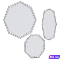 Cattelan Italia Emerald &amp; Magnum Mirrors Set 3D Model Vray, Corona