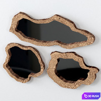 Collection of slab mirrors 3D Model Vray, Corona