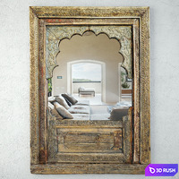 Antique Rajasthan Balcony Mirror 3D Model Vray