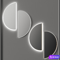 Antonio Lupi Design Spicchio Mirrors 3D Model Vray, Corona