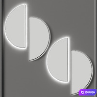 Antonio Lupi Design Spicchio Mirrors 3D Model Vray, Corona