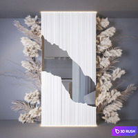 Art wall _ dried flowers 3D Model Vray, Corona