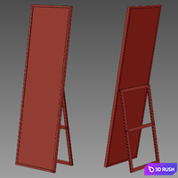 Cox &amp; Cox Oak Full Length Standing Mirror 3D Model Corona