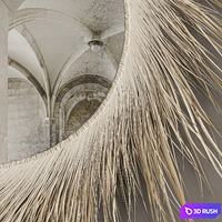Mirror Dry Grass 3D Model Vray, Corona
