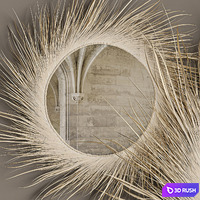 Mirror Dry Grass 3D Model Vray, Corona