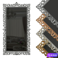 Floor mirror in a carved frame (baguette) 3D Model Corona