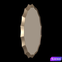Potterybarn Scalloped Mirror Round 3D Model Corona