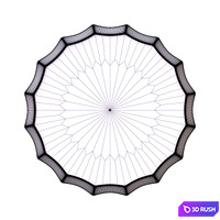 Potterybarn Scalloped Mirror Round 3D Model Corona