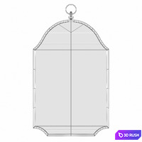Aubrielle accent mirror 3D Model Vray