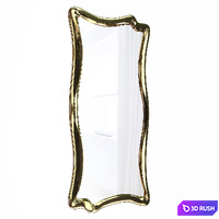 Wall mirror in a figured frame "Marne" Antique gold leaf 3D Model Vray