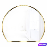 Geometric mirror of irregular shape in Della brass frame 3D Model Vray