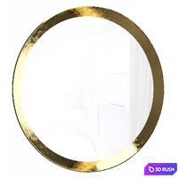 Round mirror in brass frame Orion 3D Model Vray