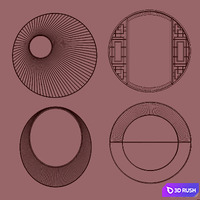 Sakurata Sakura Shan Aurora Mirrors Set 3D Model Corona