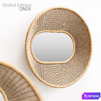 Decorative mirror 3 3D Model Vray, Corona