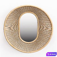 Decorative mirror 3 3D Model Vray, Corona