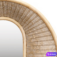 Decorative mirror 3 3D Model Vray, Corona