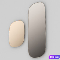 028 MUUTO Framed mirror 3D Model Vray, Corona