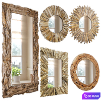 Firewood mirror wood 3D Model Corona
