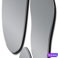 Ferm Living Pond Wall Mirrors 3D Model Vray, Corona