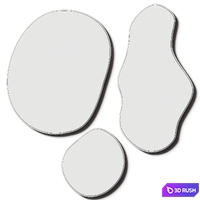 Ferm Living Pond Wall Mirrors 3D Model Vray, Corona