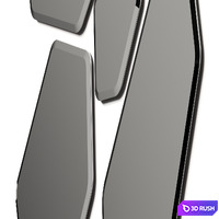 Desalto Quartz Mirror Set 3D Model Vray, Corona