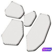 Desalto Quartz Mirror Set 3D Model Vray, Corona