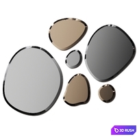 Cattelan Italia Hawaii Wall Mirrors Composition 3D Model Vray, Corona