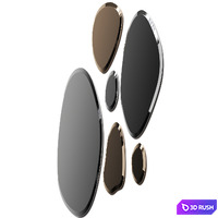 Cattelan Italia Hawaii Wall Mirrors Composition 3D Model Vray, Corona