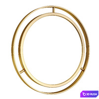 Terwilliger Round Wall Mirror by Mercer41 3D Model Corona