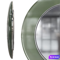 1669 Circular Glass Mirror 3D Model Corona