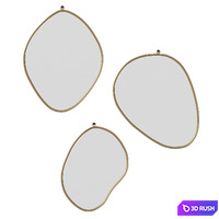 Organic Shaped Mirrors by West Elm 3D Model Vray, Corona