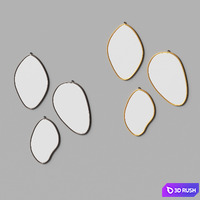Organic Shaped Mirrors by West Elm 3D Model Vray, Corona