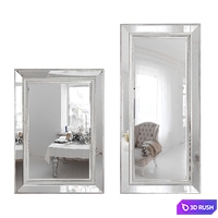 Wall and floor mirror Marlena Antiqued Glass Frame Mirror by Pottery Barn 3D Model Corona