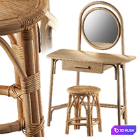 Dressing Table Marika and Chair Katni La Redoute Interieurs 3D Model Corona