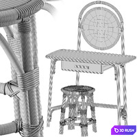 Dressing Table Marika and Chair Katni La Redoute Interieurs 3D Model Corona