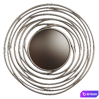 Luxury Mirror Round Metal 0056 GOLD 3D Model