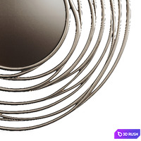 Luxury Mirror Round Metal 0056 GOLD 3D Model Vray, Corona