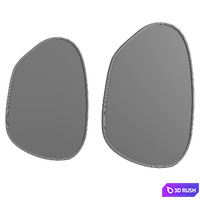 Asymmetrical Mirror Home Decor Irregular Mirror Aesthetic Mirror Wall Decor Luxury Mirror 3D Model Corona