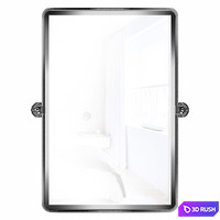 Woodvale Metal Framed Wall Mounted Bathroom / Vanity Mirror 3D Model Vray, Corona