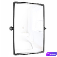 Woodvale Metal Framed Wall Mounted Bathroom / Vanity Mirror 3D Model Vray, Corona