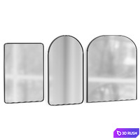 Arched Metal Framed Mirror 3D Model Corona