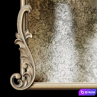 Somuchbetterwithage french gold mirror 3D Model Corona