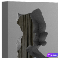Broken mirror 3D Model Vray, Corona
